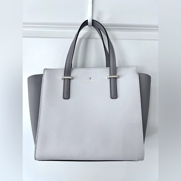 kate spade Handbags - Kate Spade Two Toned Grey Satchel with Structured Design